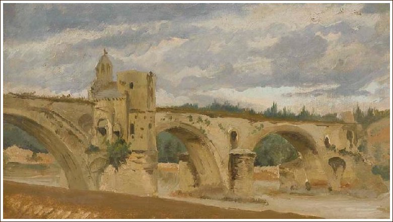 Le pont Saint-Bénézet, Camille Corot (1843)