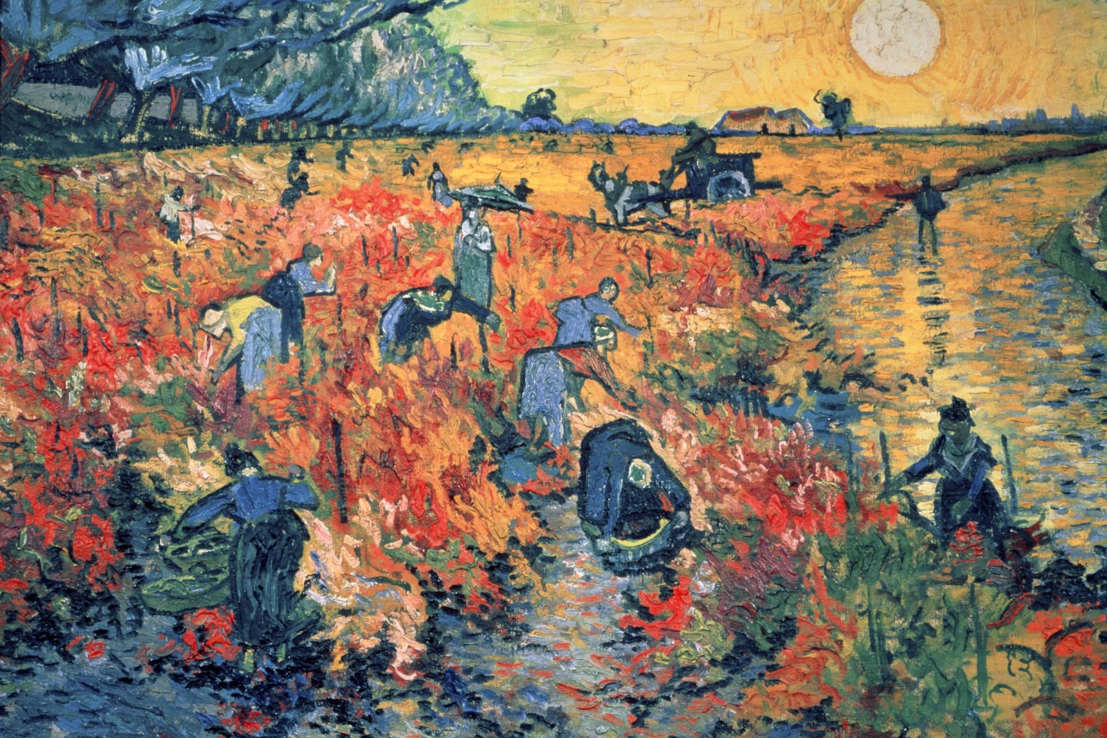 Red Vineyards at Arles, Vincent van Gogh (1888)  